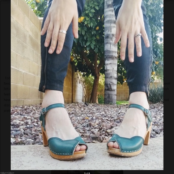 Swedish Hasbeens Shoes - Teal Heart High Swedish Hasbeens